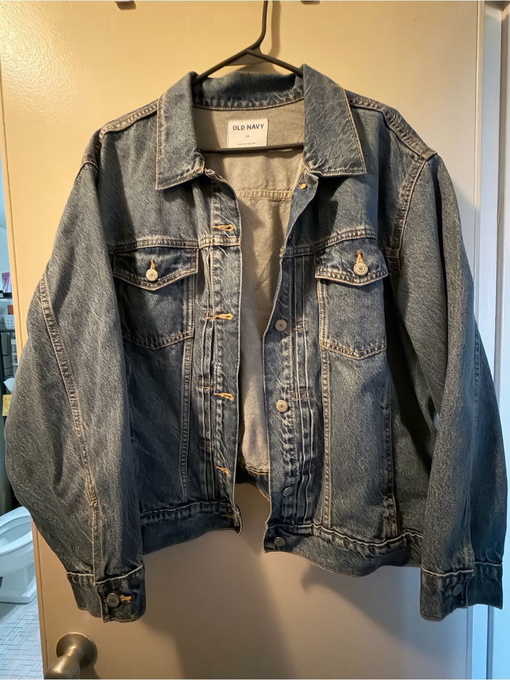 Old Navy Vintage-Style Washed Blue Denim Jacket